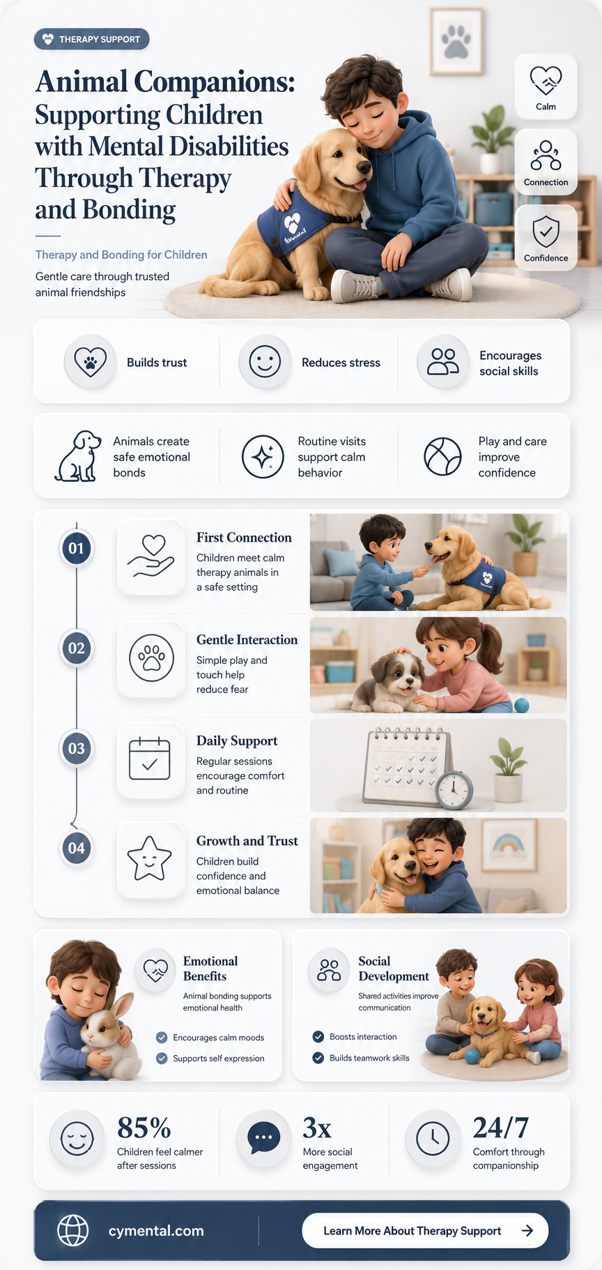 how can animals help children with mental disabilities