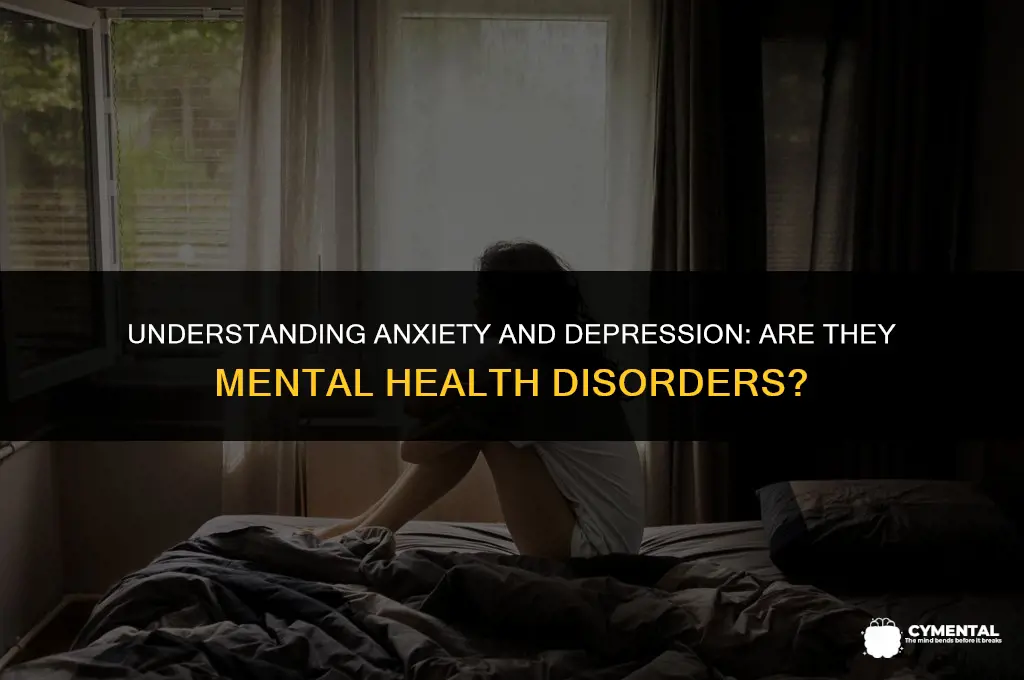 are anxiety and depression mental health disorders