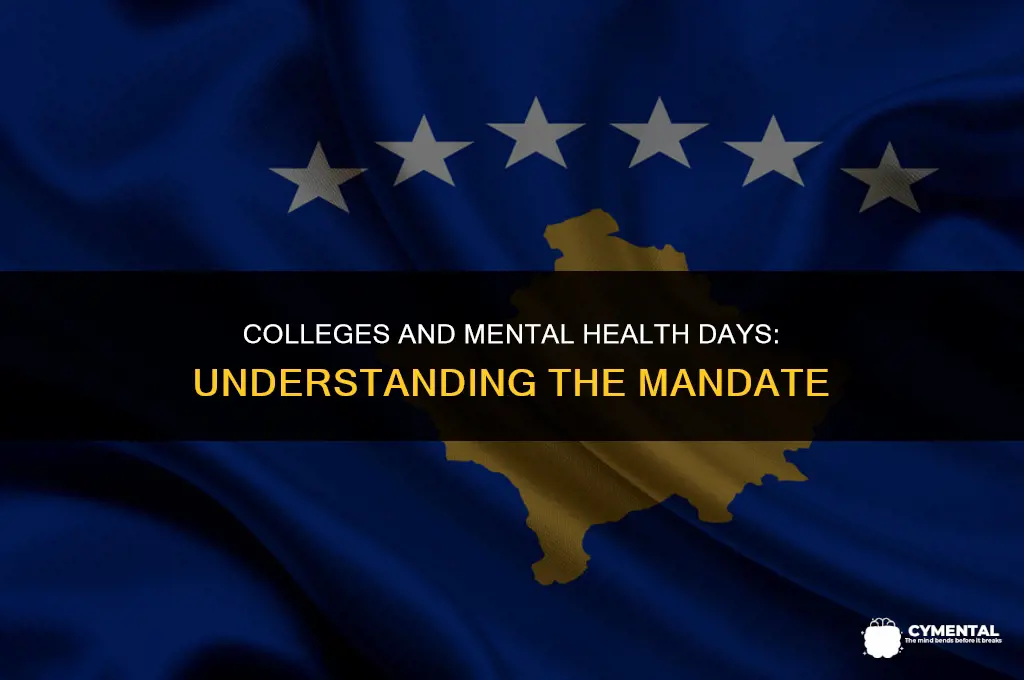 are colleges mandated to observe mental health days for students
