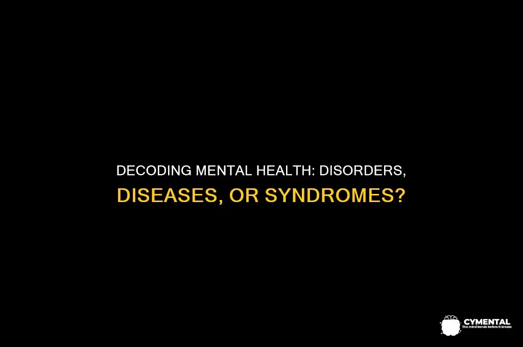 are mental disorder diseases or syndormes