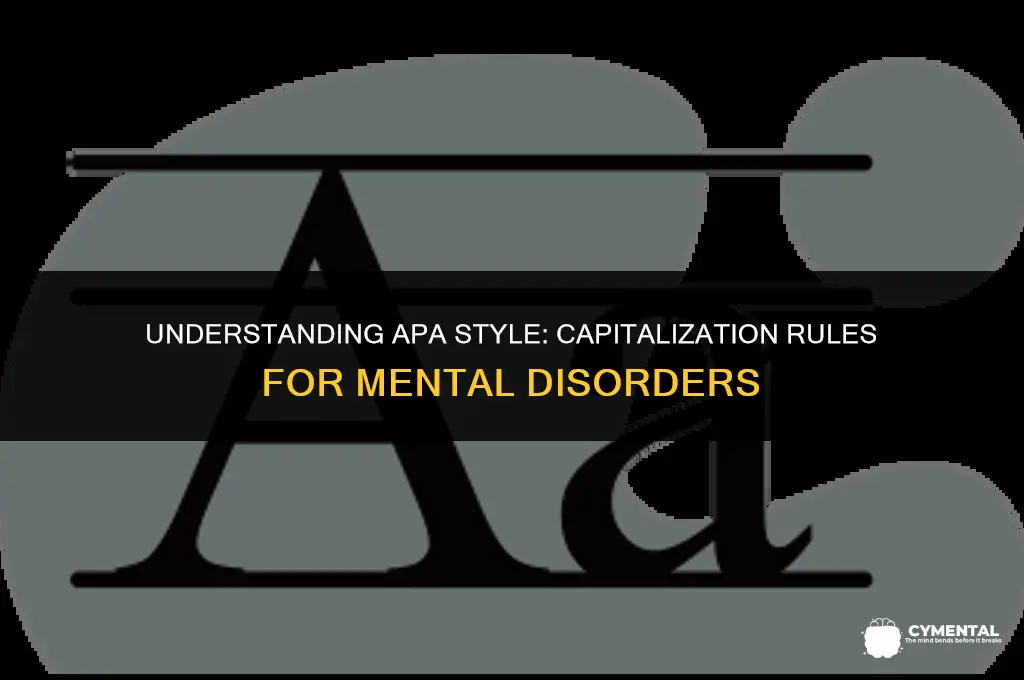are mental disorders capitalized apa