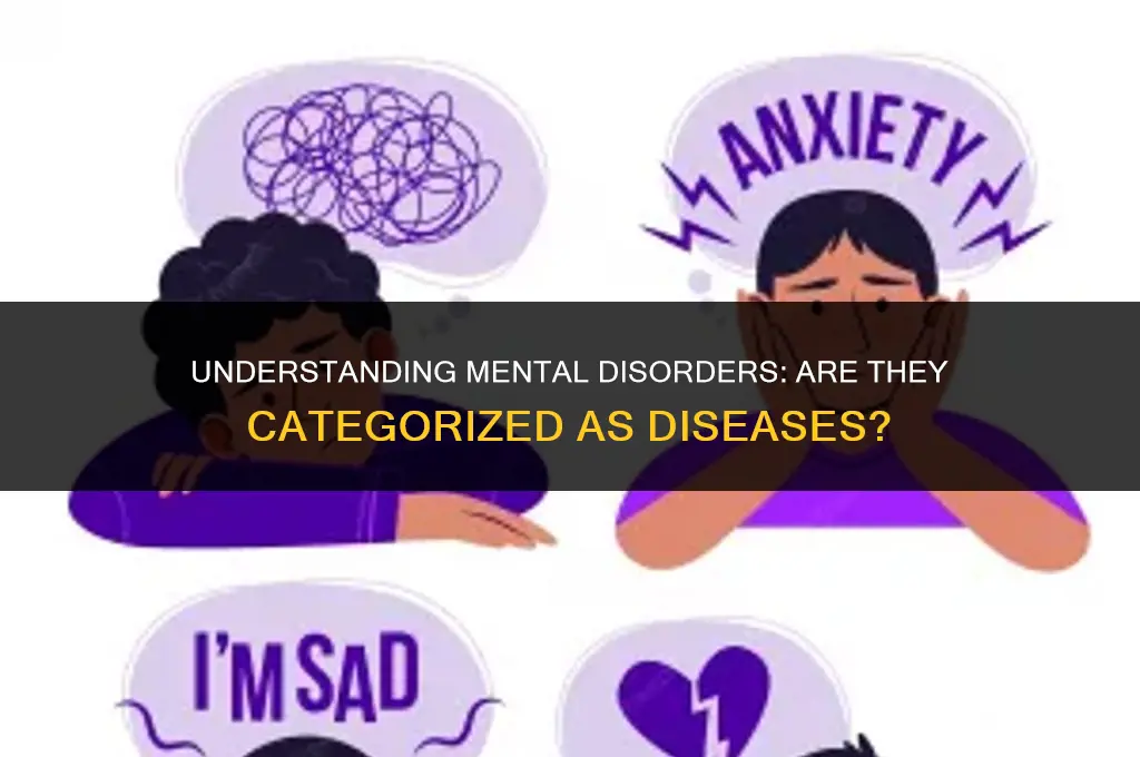 are mental disorders categorized as diseases