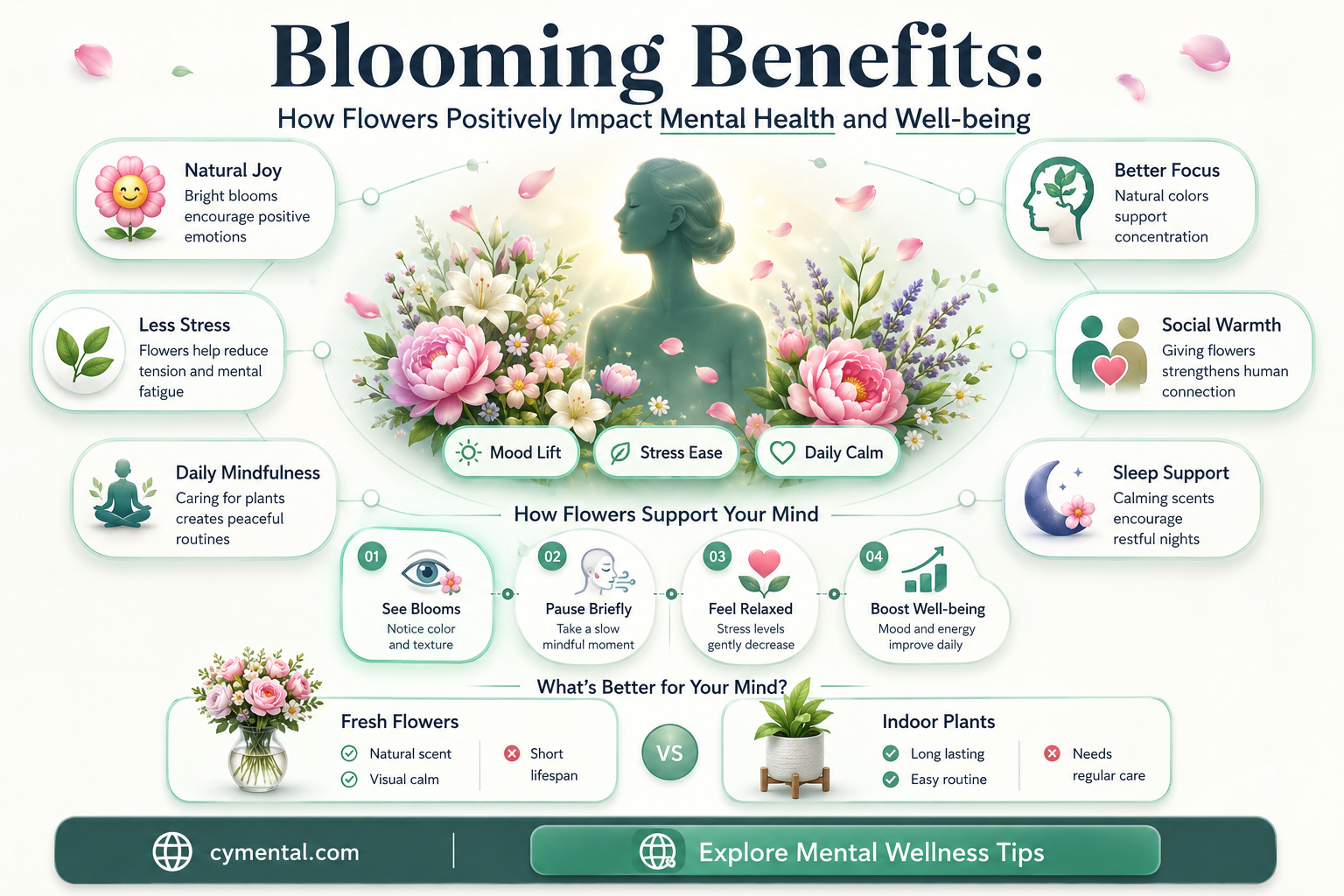 do flowers help with mental health