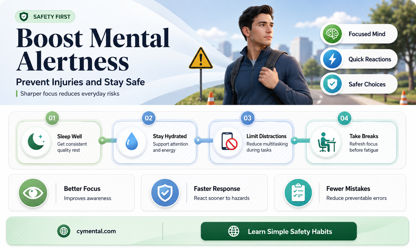 how can mental alertness help to prevent injuries