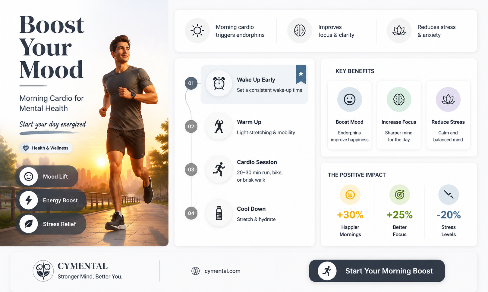 does a morning of cardio help with mental health