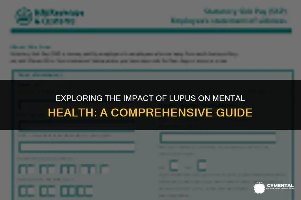 can lupus affect mental health