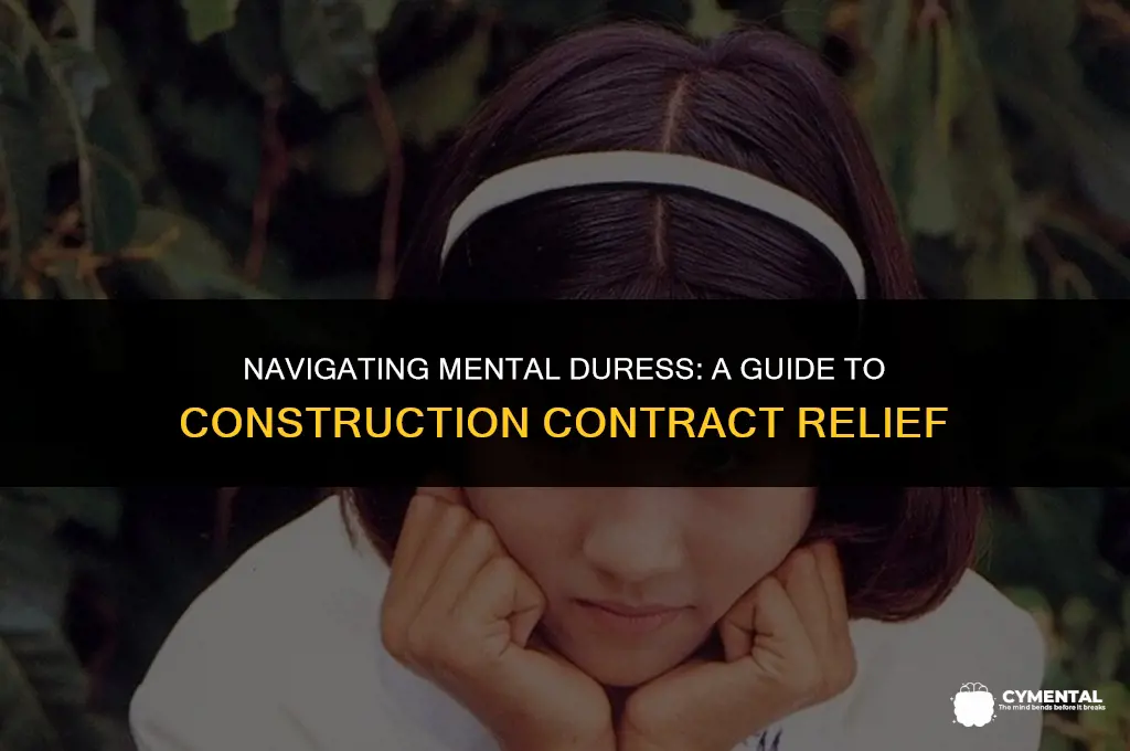 can mental duress get you out of a construction contract