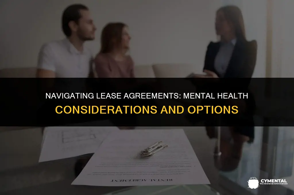 can mental health get you out of a lease