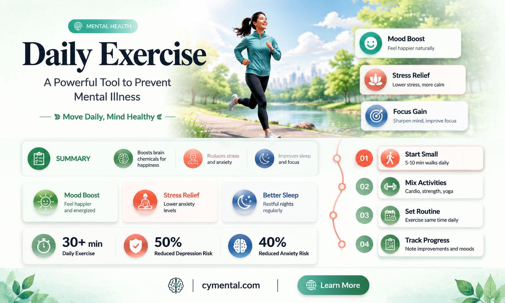 does daily exercise help prevent mental illness