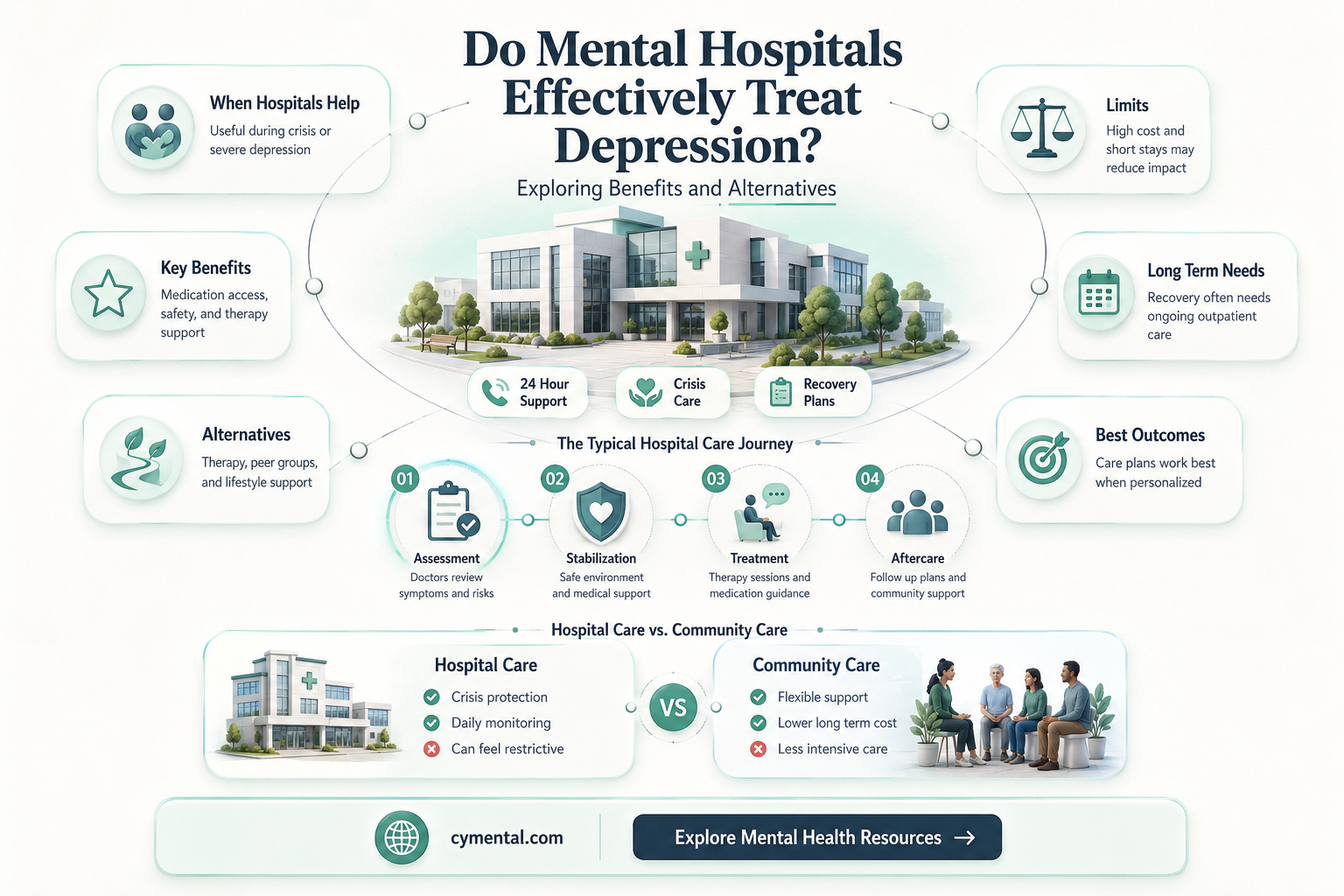 do mental hospitals help with depression