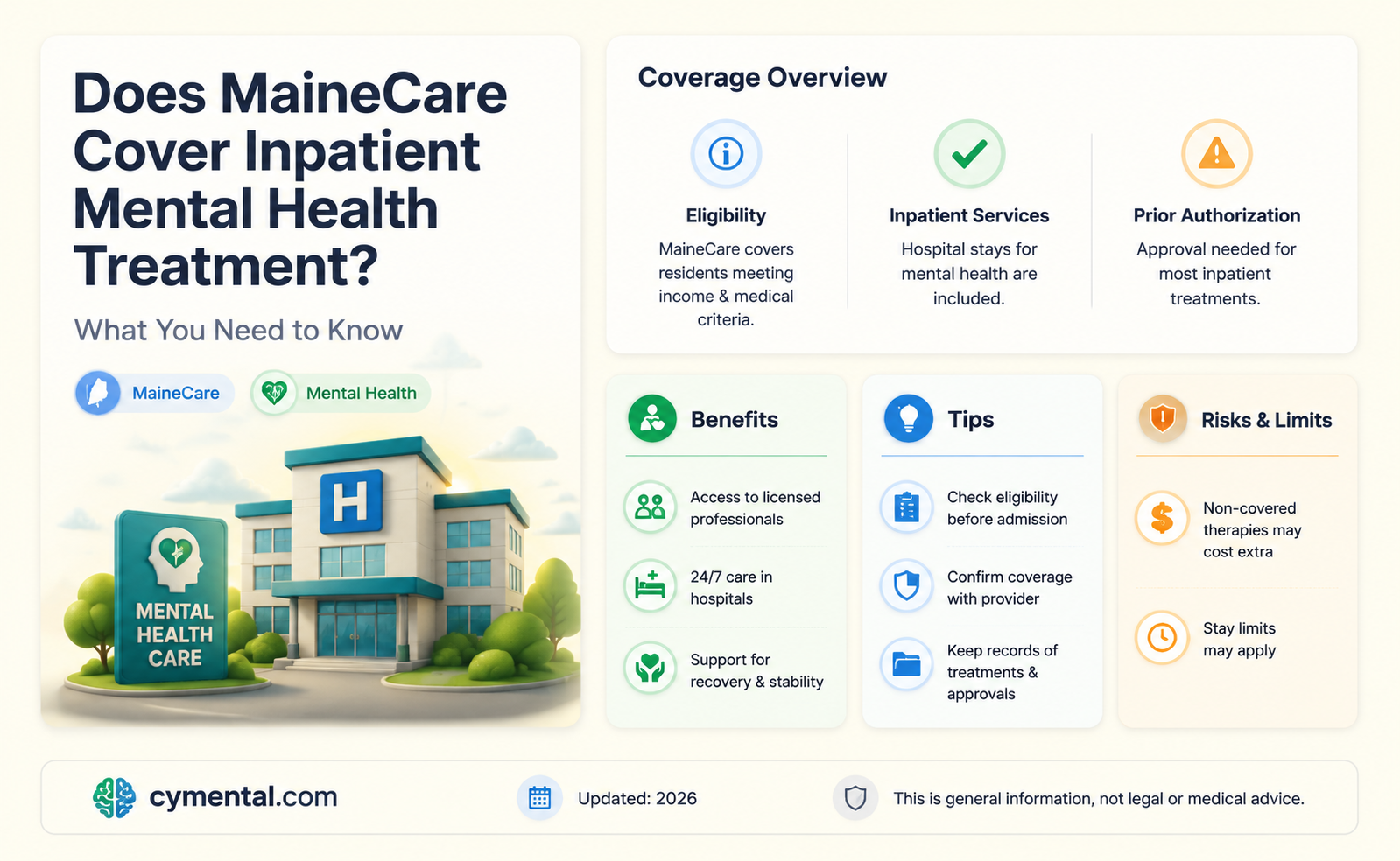 does mainecare pay for in patient mental help
