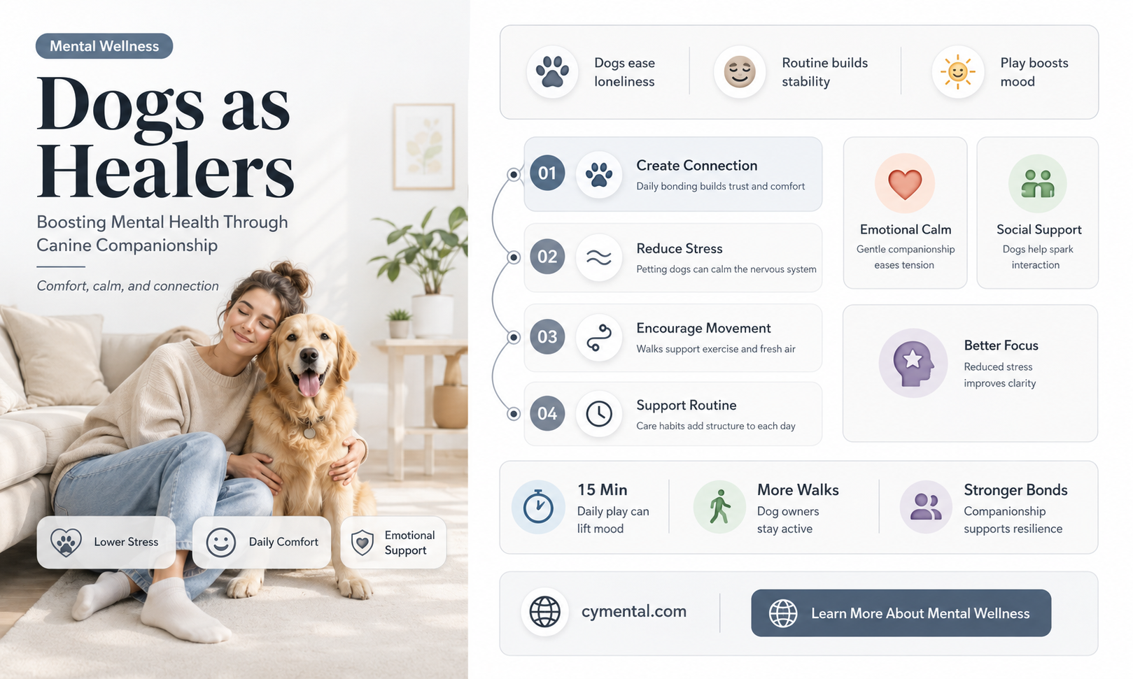 how can dogs help with mental health