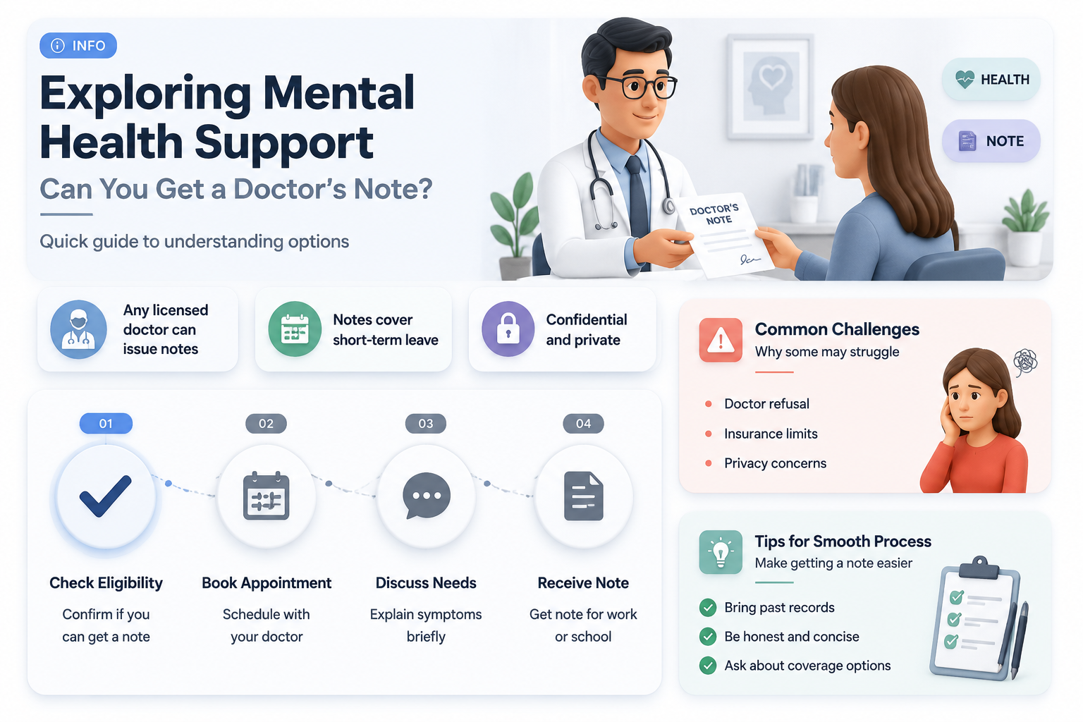 can you get a doctors note for mental health