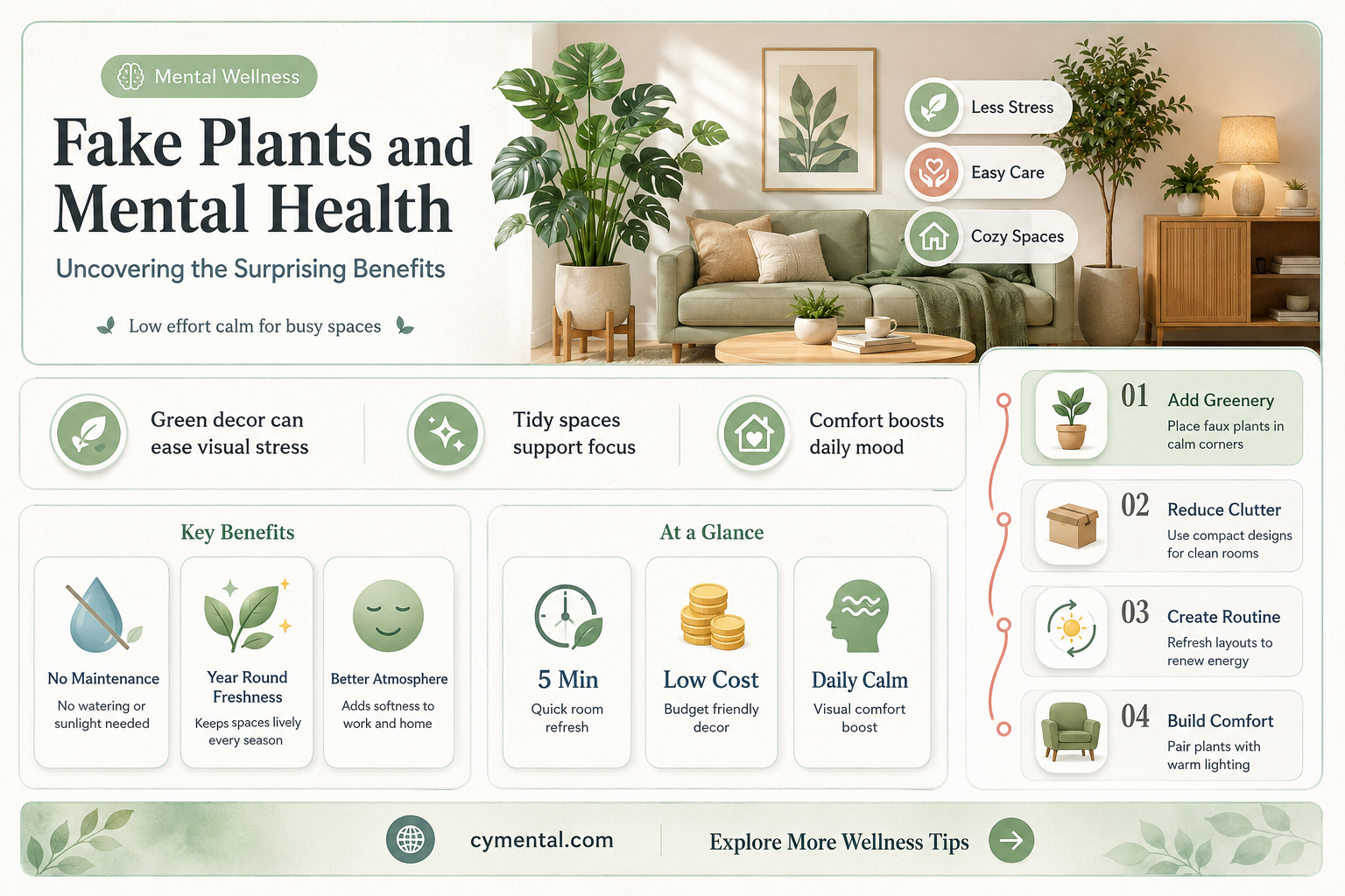 do fake plants help mental health