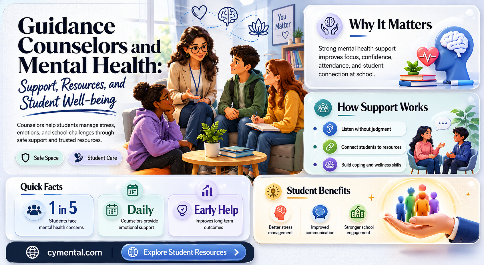do guidance counselors help with mental health