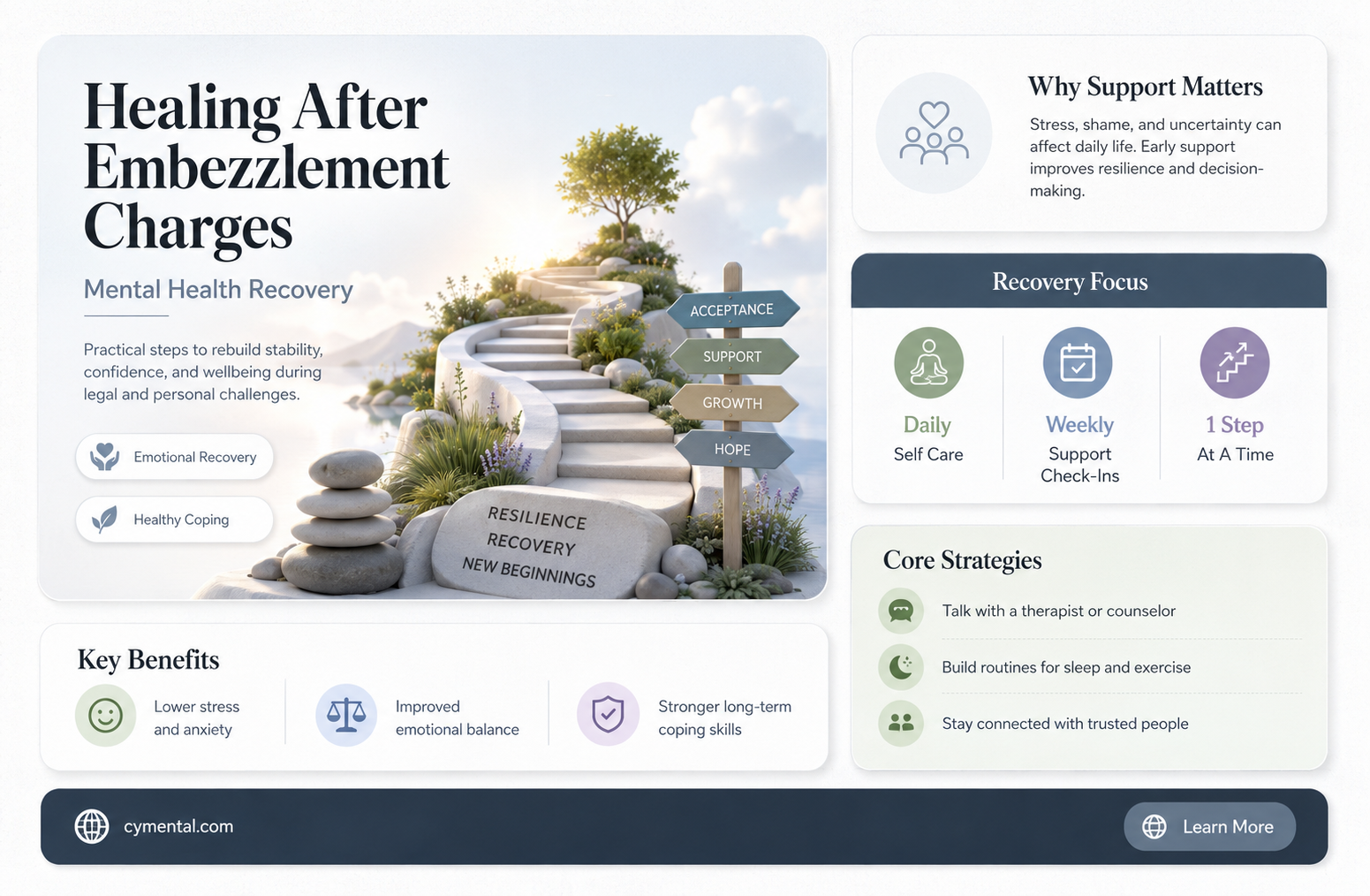 how can i be help mentally after embezzlement charges