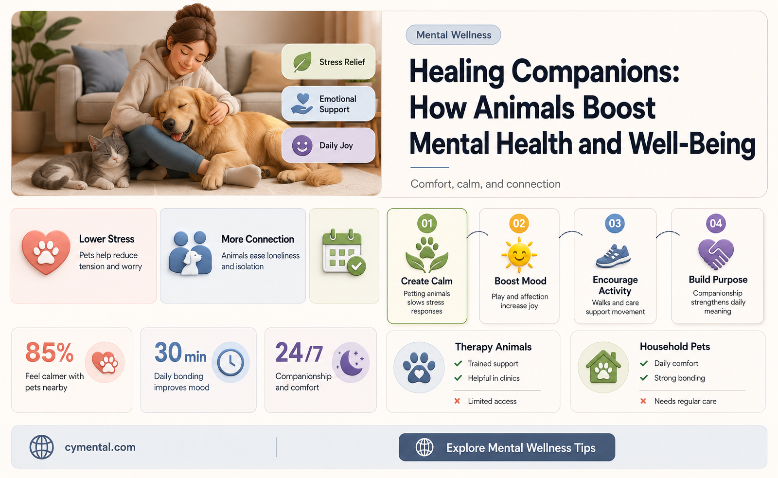 how animals can help with mental health