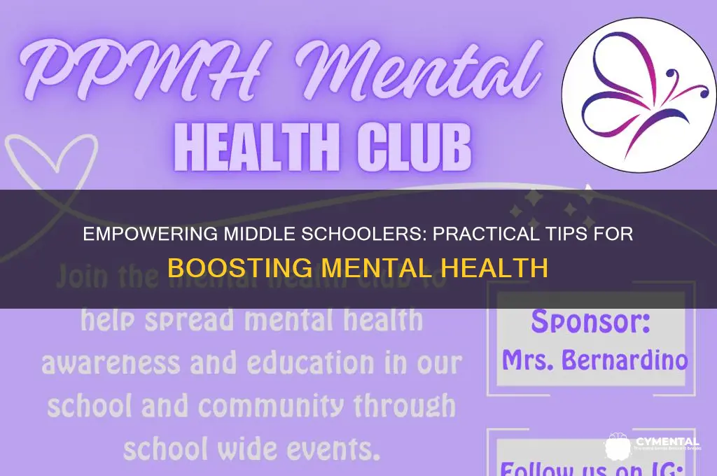how can middle schoolers help their mental health