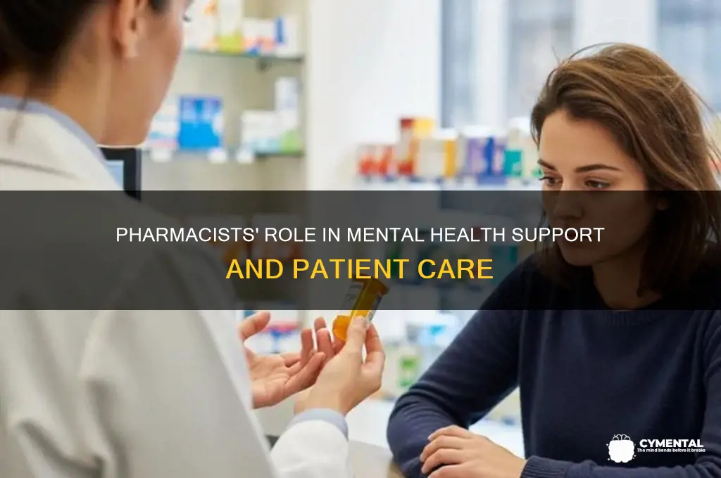 how can pharmacists help with mental health