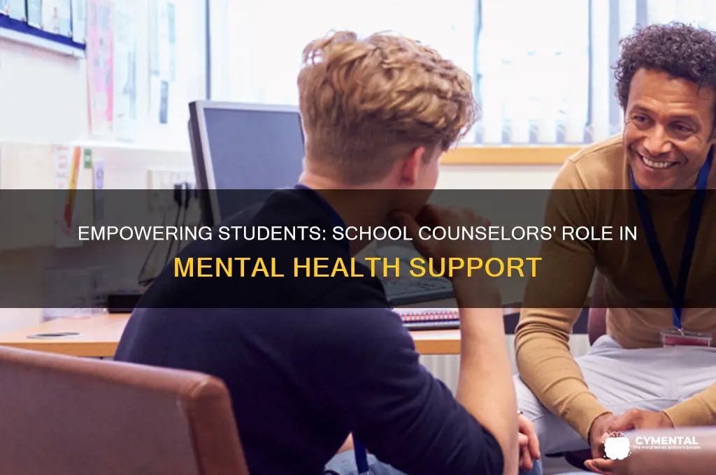 how can school counselors help students with mental health issues