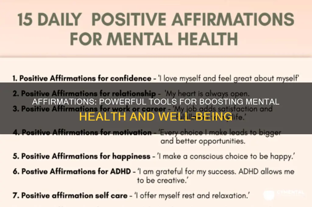 how do affirmations help mental health