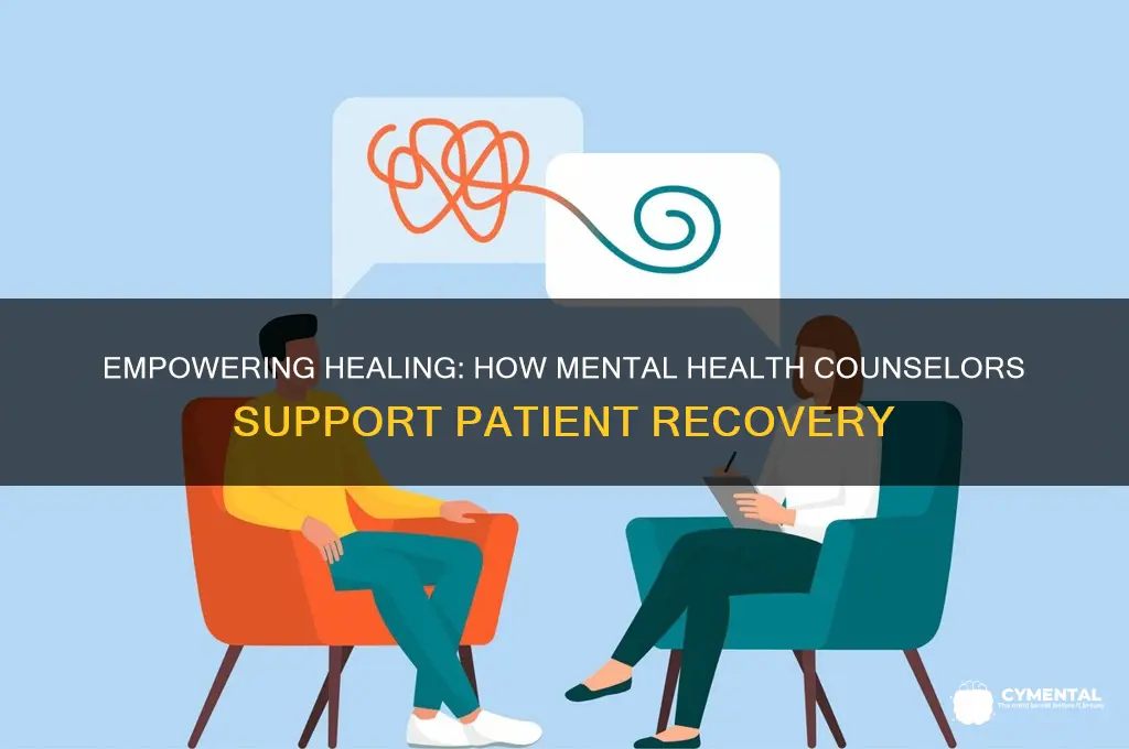 how do mental health counselors help patients