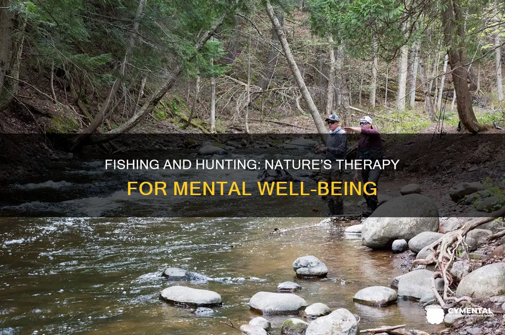 how does fishing and hunting help with mental health