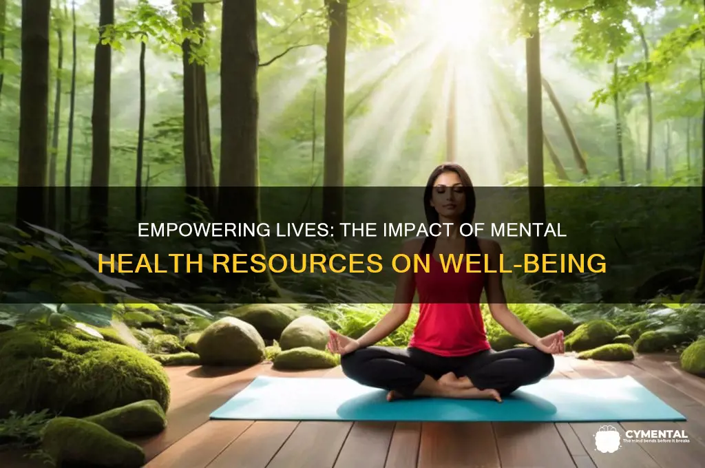 how does mental health resources help people