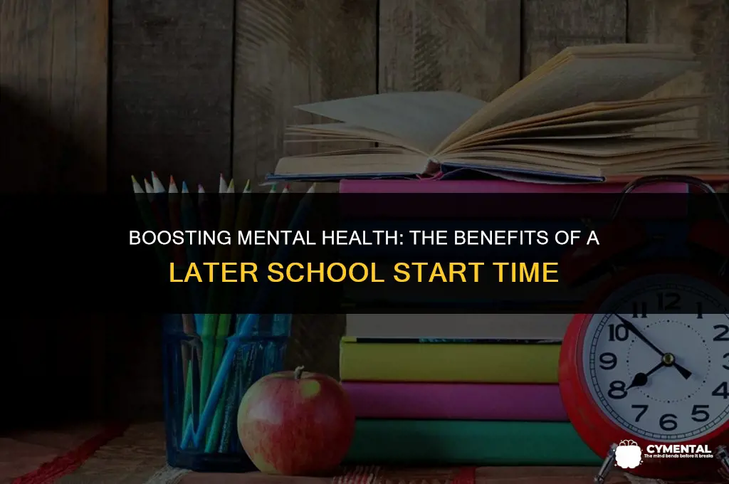 how does starting school later improve mental health