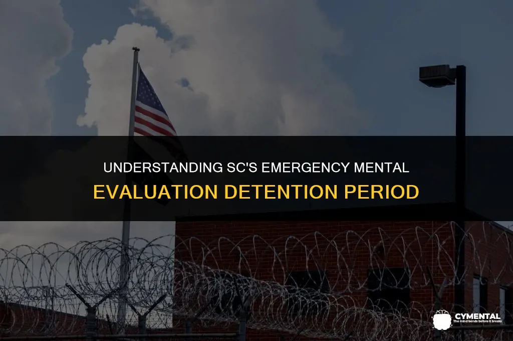 how long does sc hold someone for emergency mental evaluation