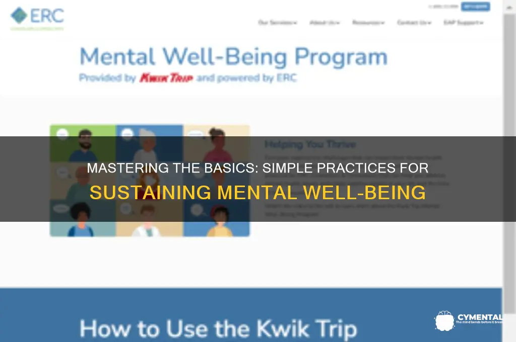 how practicing the basics can help maintain your mental well-being