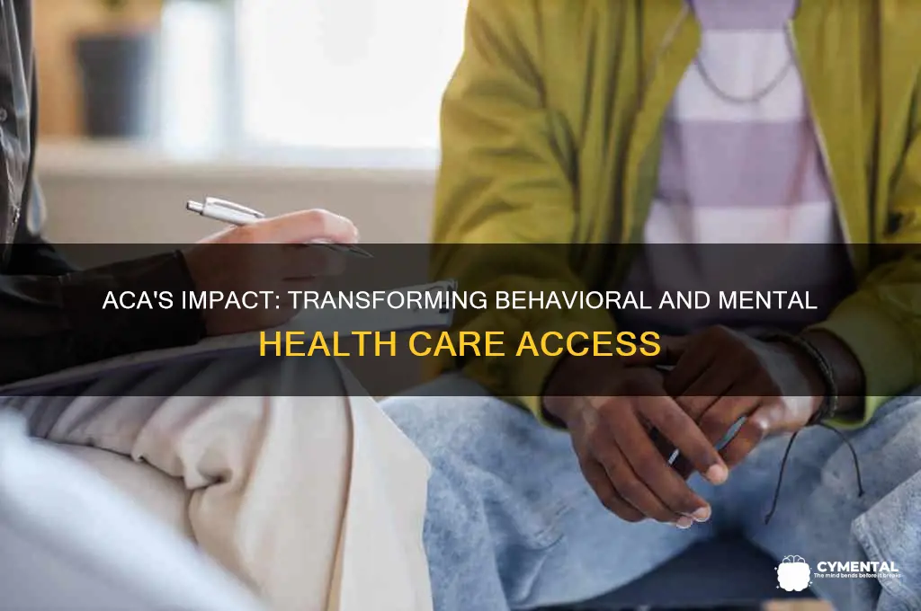 how the aca affected behavioral and mental health issues