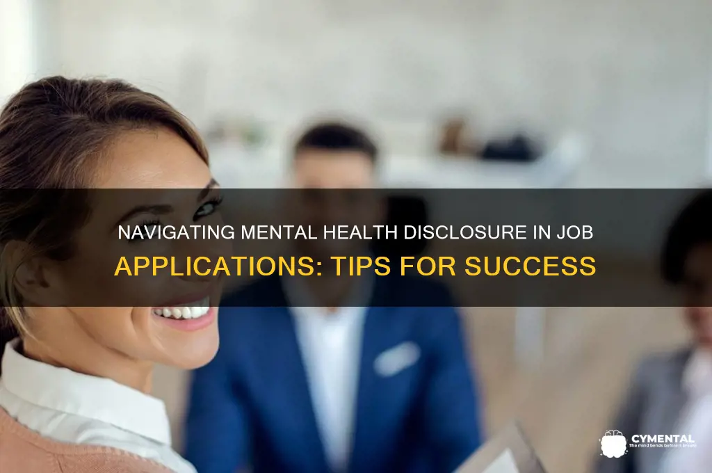 how to address mental health issues on a job application