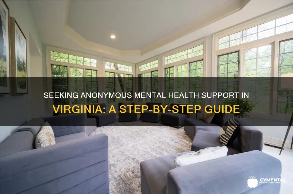 how to anonymously request mental help for someone in virginia