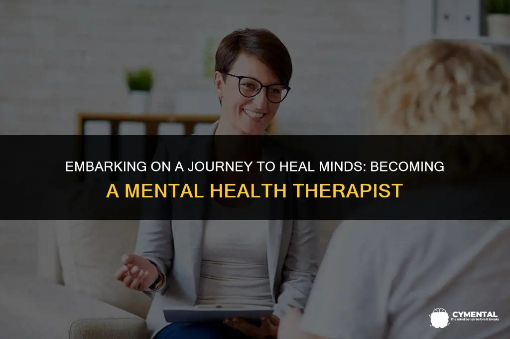 how to become a therapist for mental health