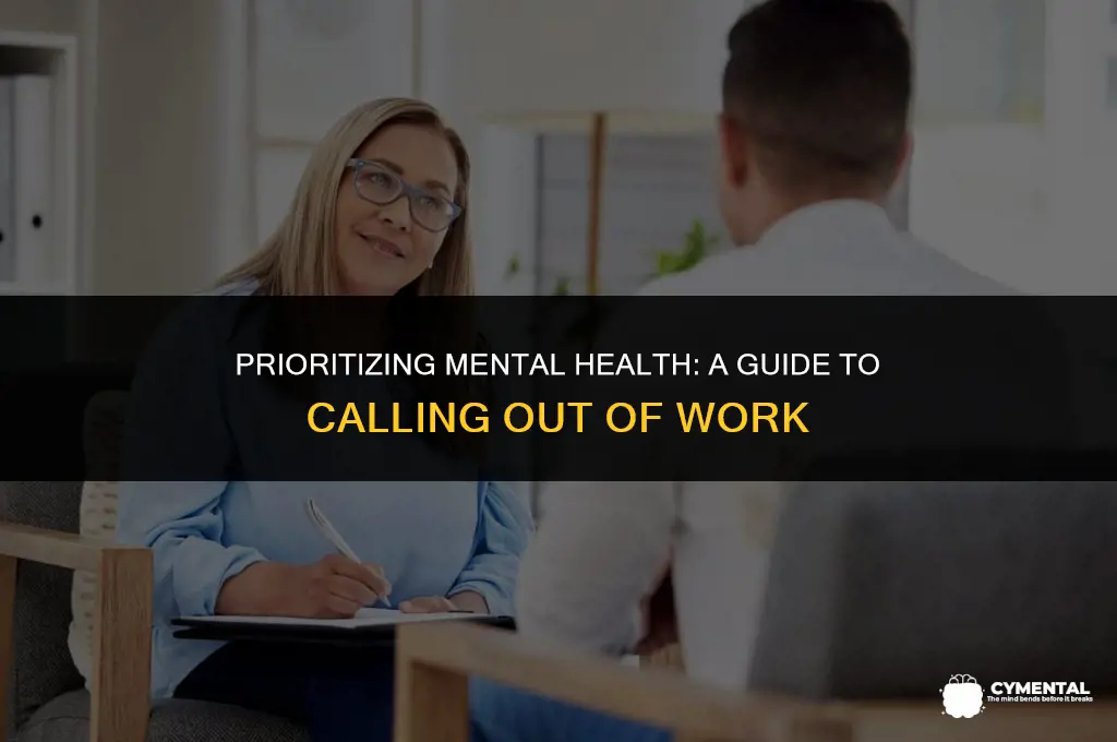 how to call out of work for mental health