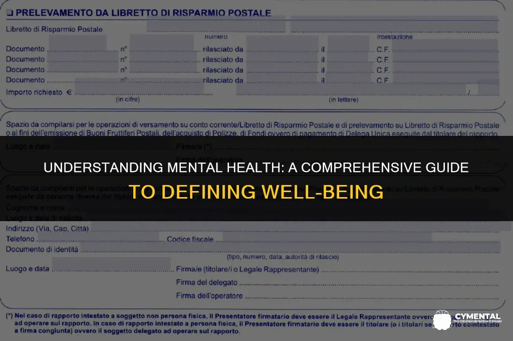 how to define mental health