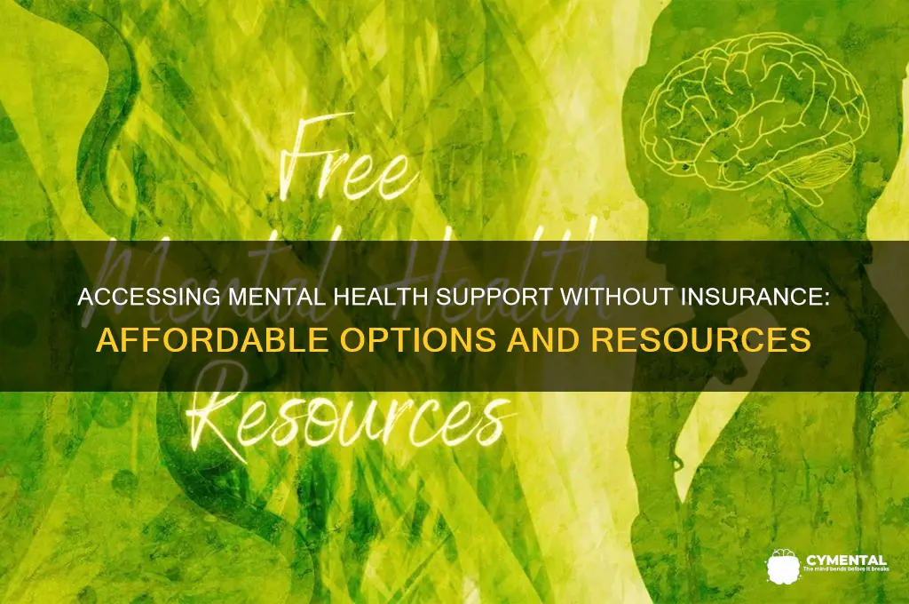 how to get help for mental health without insurance