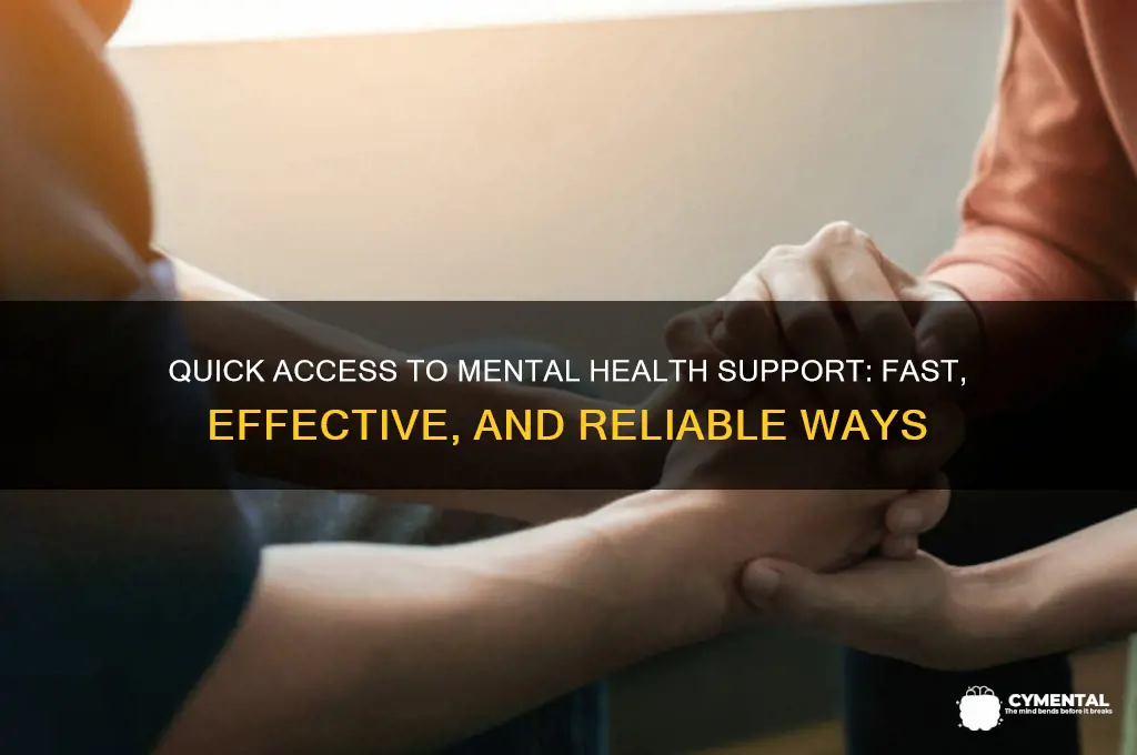 how to get mental health help fast