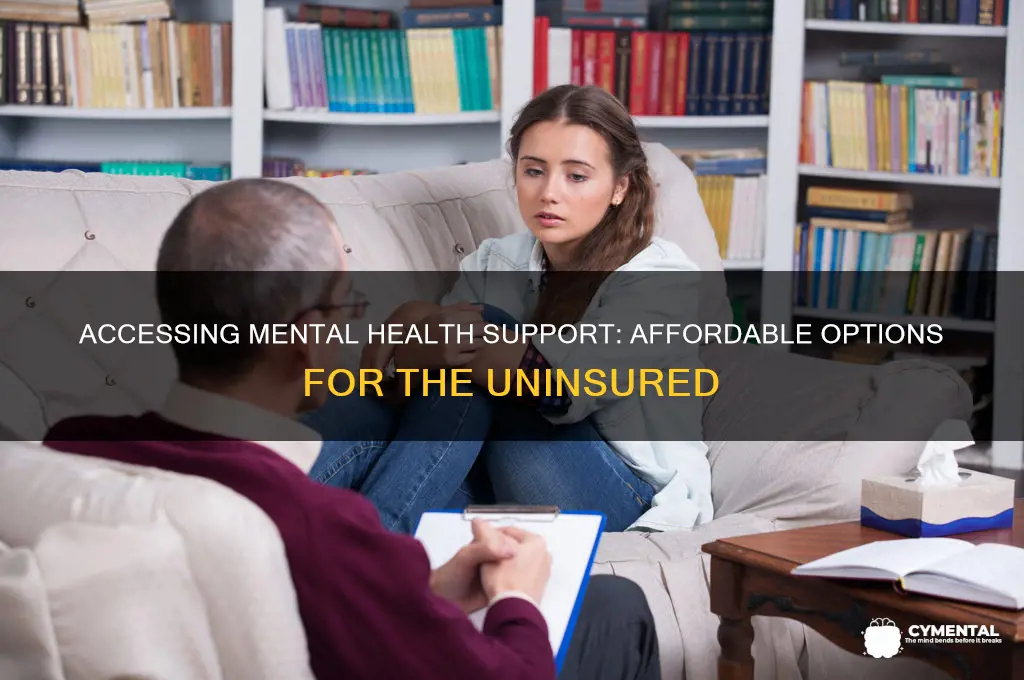 how to get mental health help without insurance