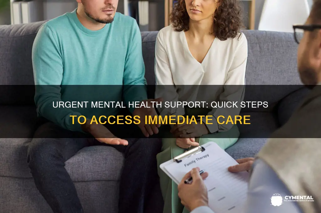 how to get mental help asap