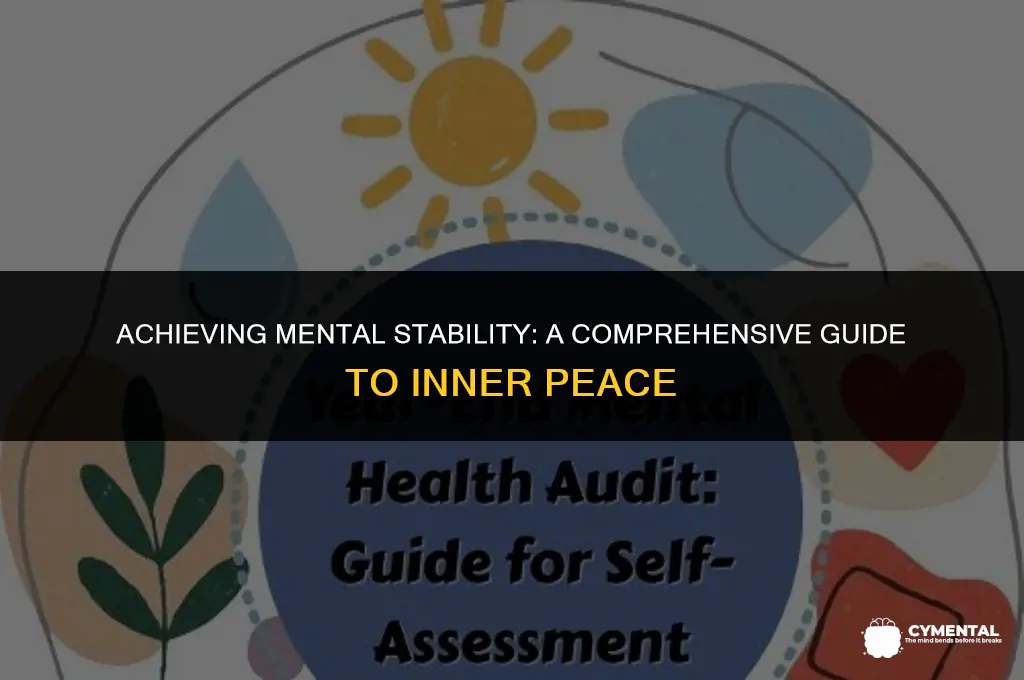 how to get mental stability