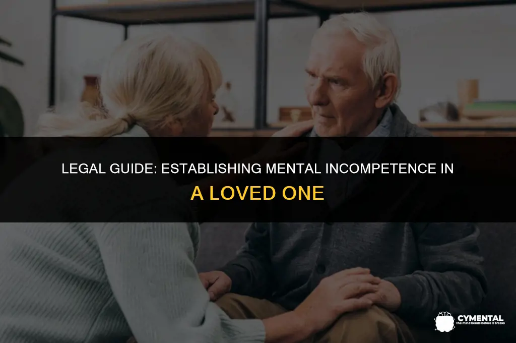 how to prove someone is mentally incompetent