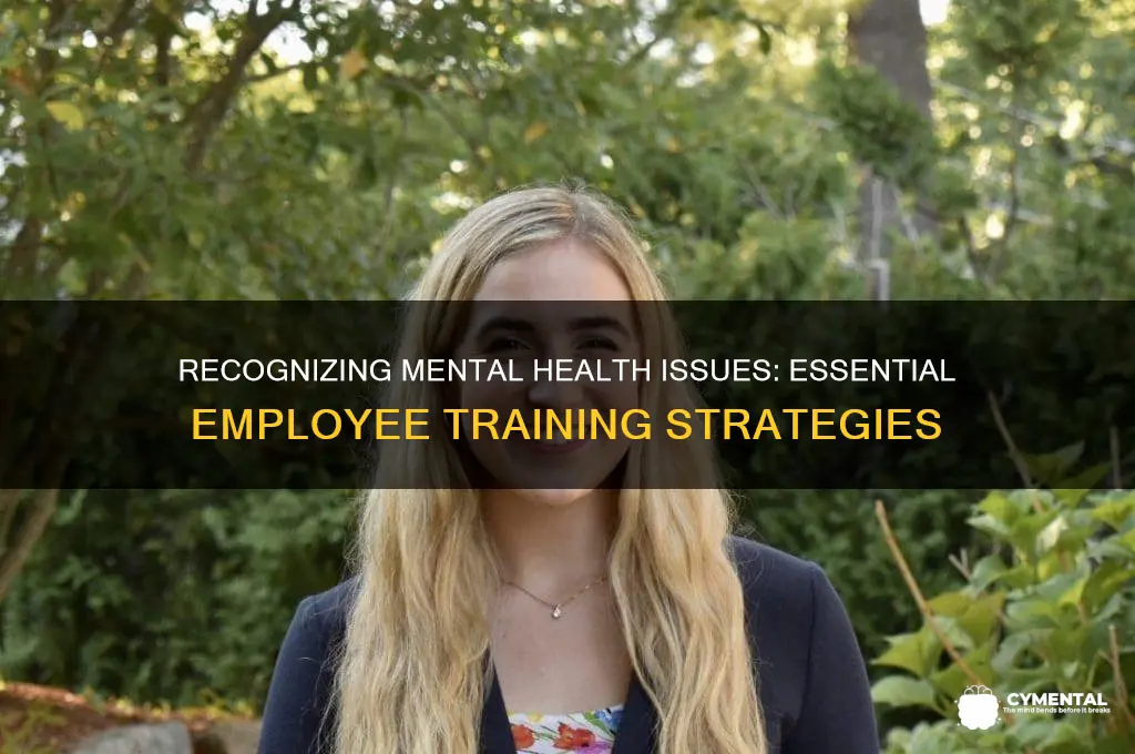 how to recognize mental health issues employee training
