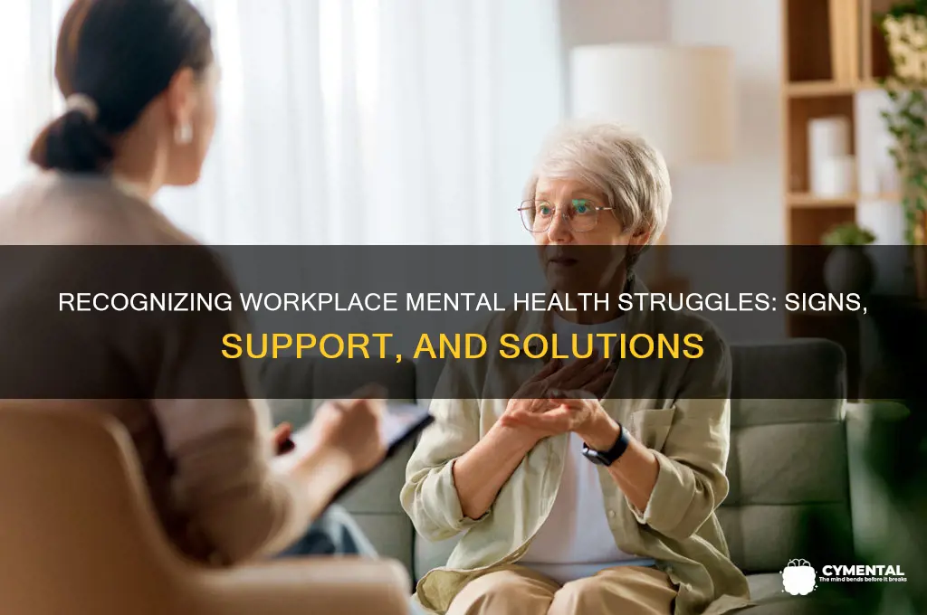 how to spot mental health issues at work