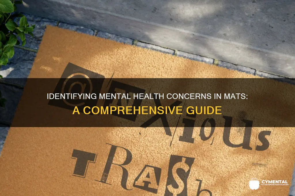how to spot mental health issues in mats
