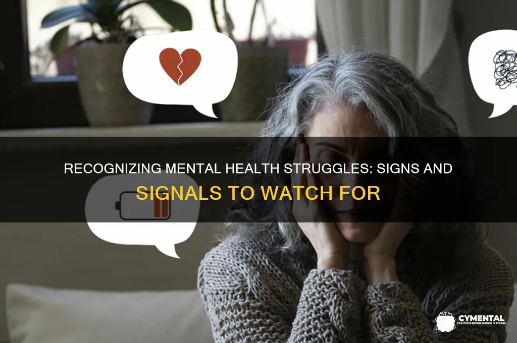 how to spot someone with mental health issues