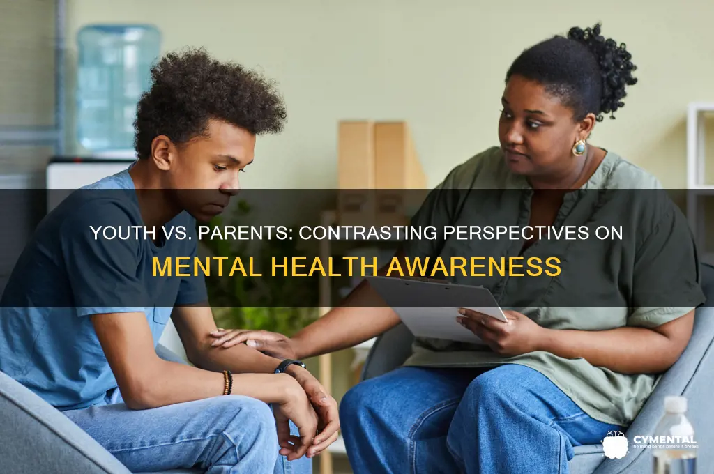 how youths view mental health issues compared to parents