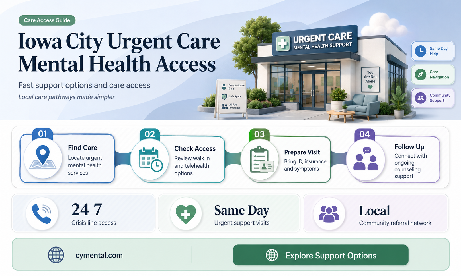 does urgent care in iowa city help mental health patients