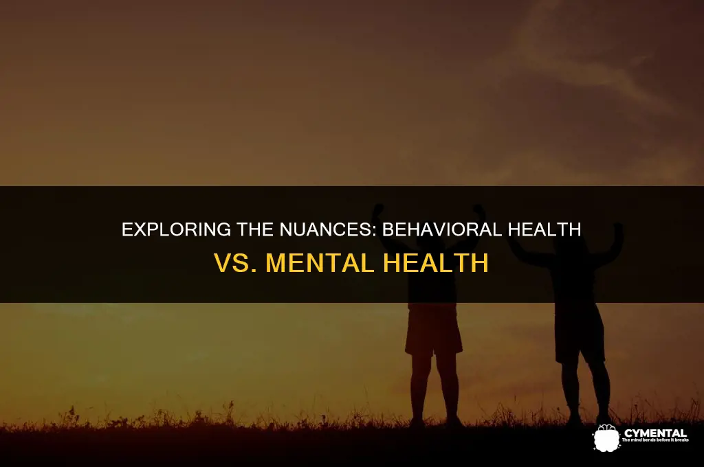 is behavioral health the same as mental health